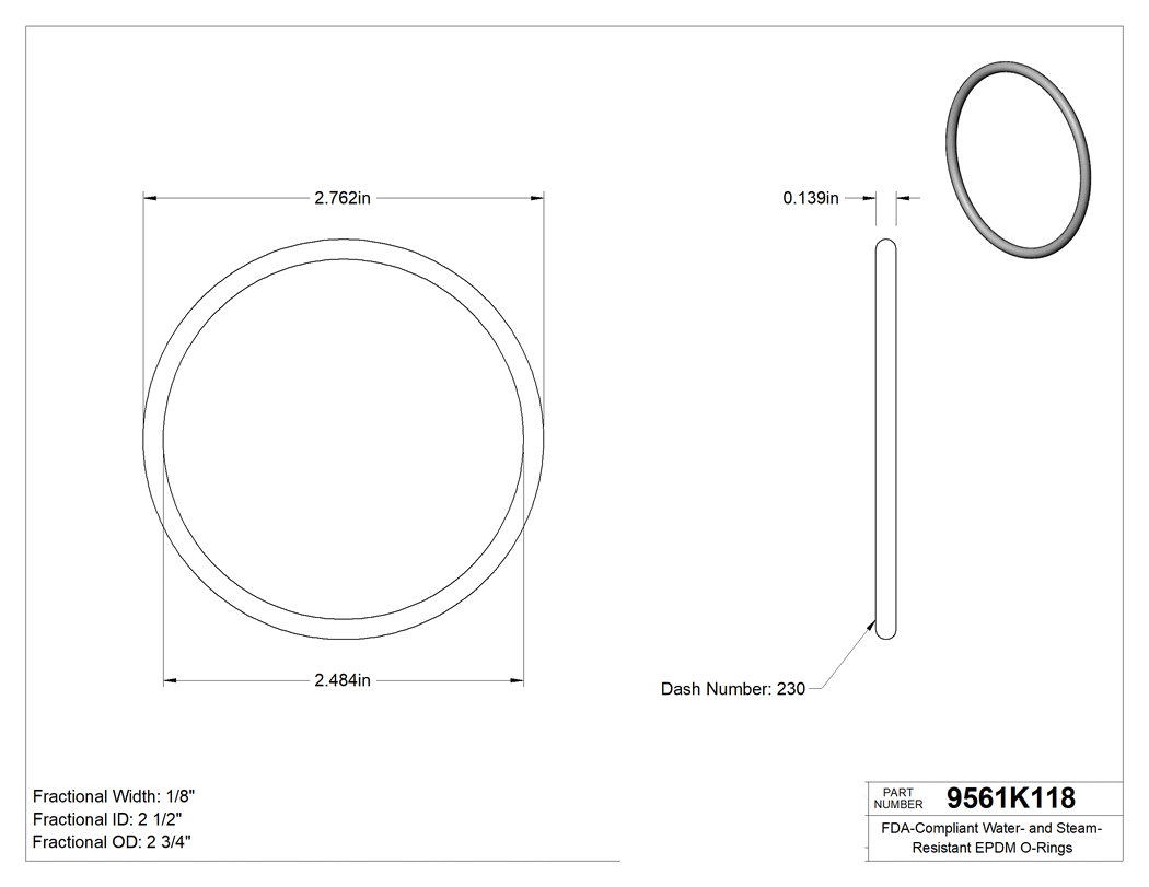 Technical drawing - 9561K118
